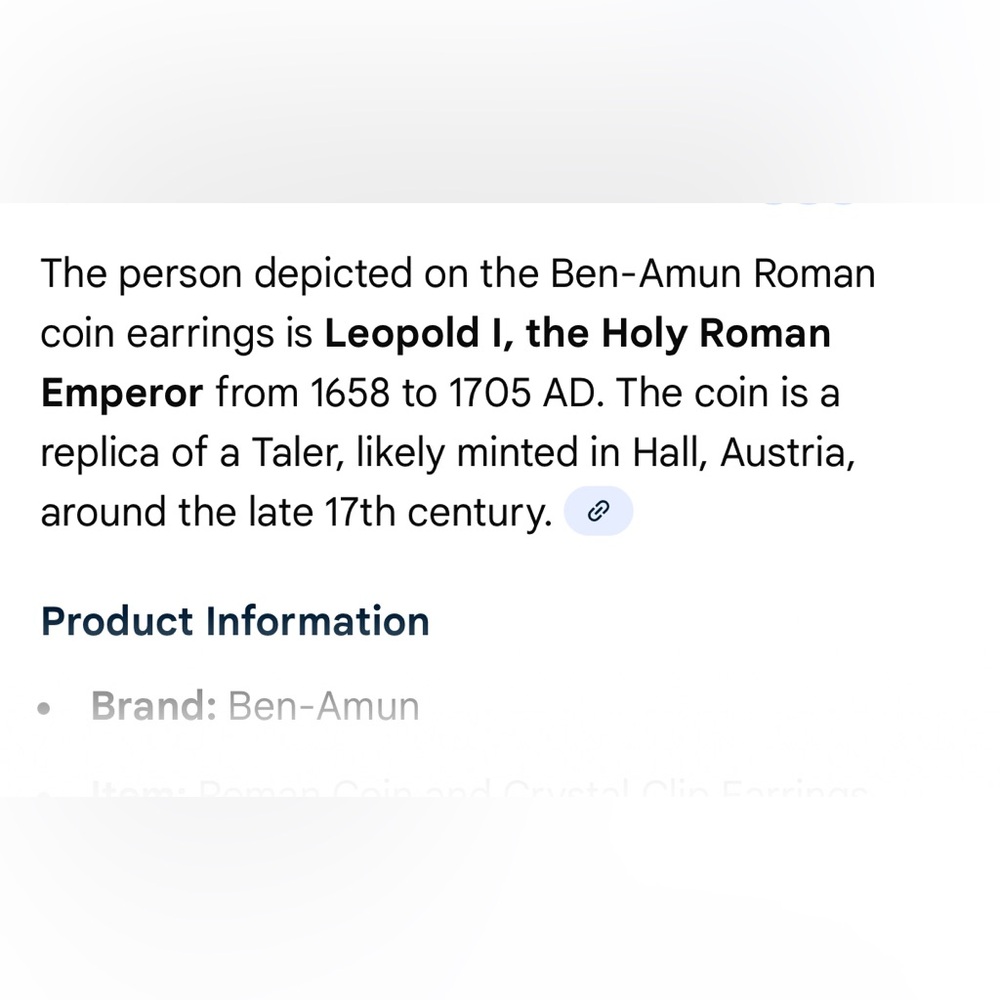 Ben-Amun stunning marked roman coin earrings - Picture 5 of 6